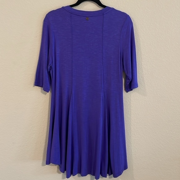 Soft Surroundings Women's Shirt Medium Purple Longline Coastal Grandma Classic - Picture 5 of 15